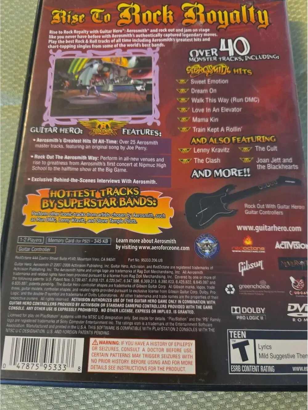 Guitar Hero: Aerosmith - PlayStation 2 Complete with Manual